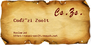 Csúzi Zsolt névjegykártya