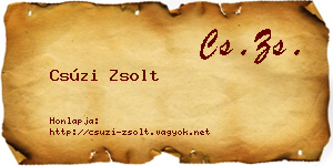 Csúzi Zsolt névjegykártya